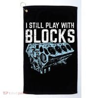 Mechanic I Still Play With Blocks Funny Car Engine Golf Towel thumb 0