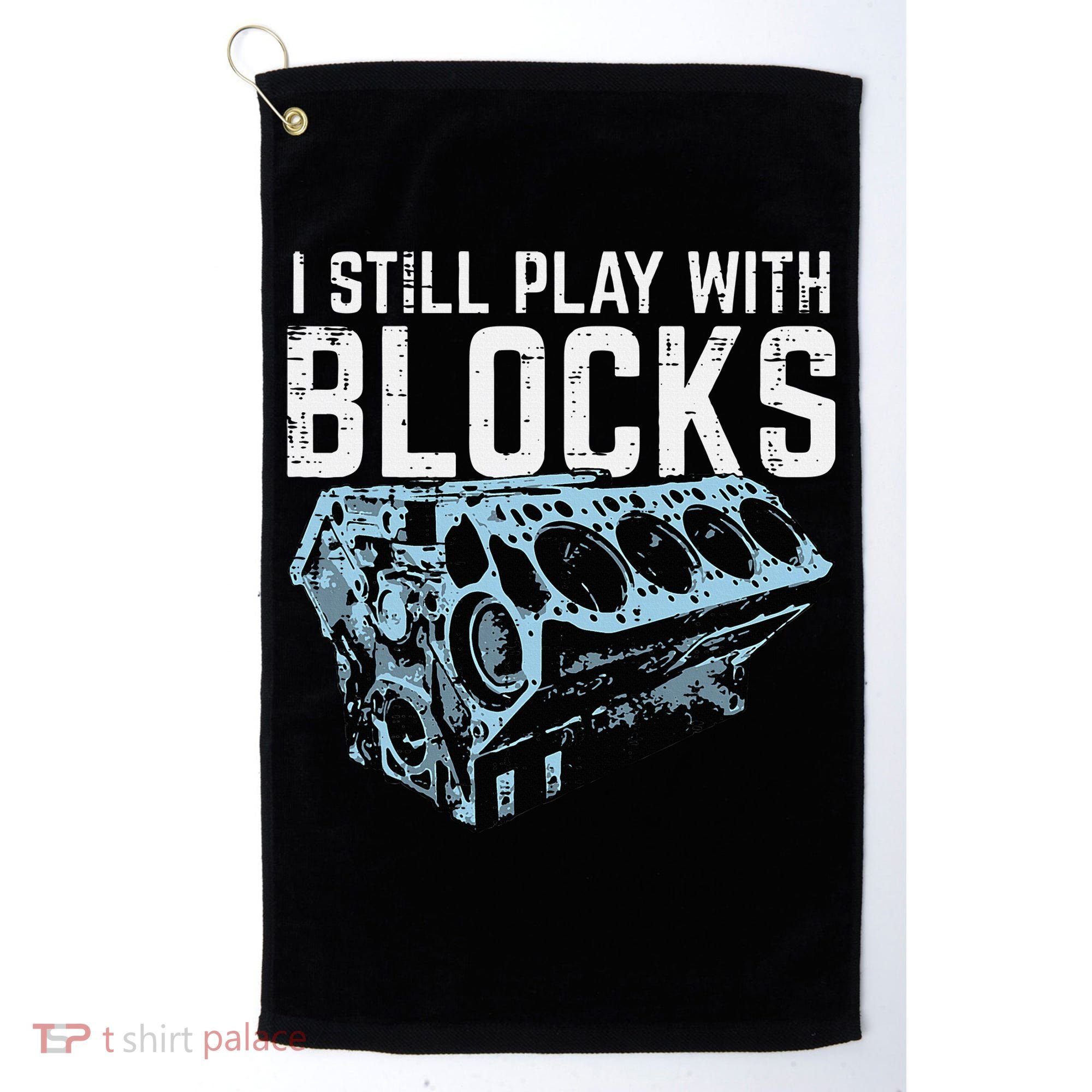 Mechanic I Still Play With Blocks Funny Car Engine Golf Towel