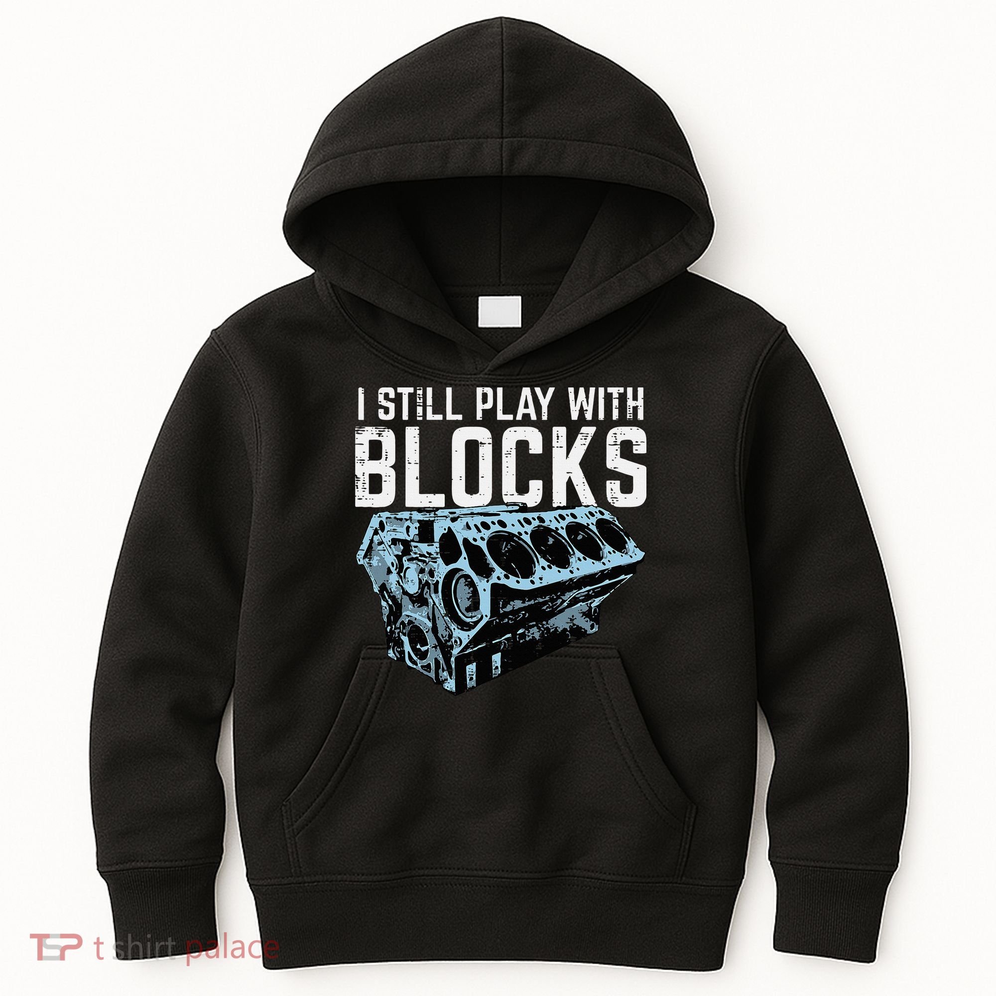 Mechanic I Still Play With Blocks Funny Car Engine Kids Hoodie