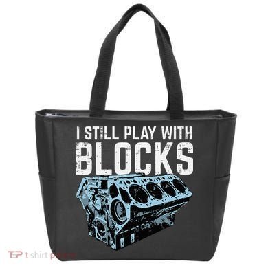 Mechanic I Still Play With Blocks Funny Car Engine Tote Bag