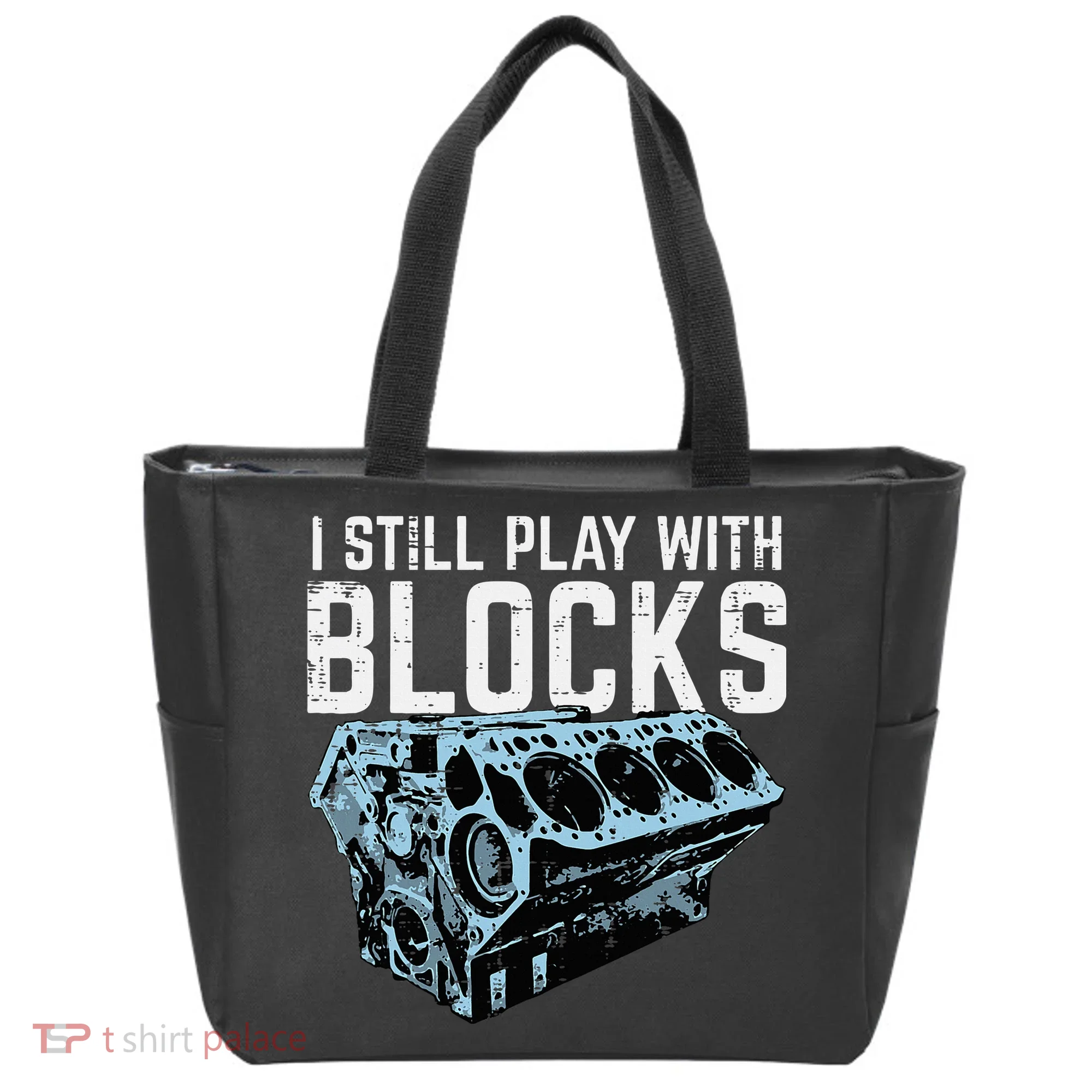 Mechanic I Still Play With Blocks Funny Car Engine Tote Bag