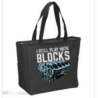 Mechanic I Still Play With Blocks Funny Car Engine Tote Bag thumb 2