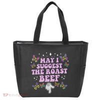 May I Suggest The Roast Beef Funny Embarrassing Adult Humor Tote Bag thumb 0