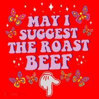May I Suggest The Roast Beef Funny Embarrassing Adult Humor Santa Hat thumb 1