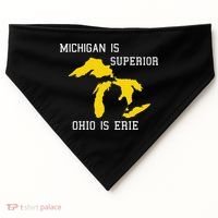 Michigan Is Superior Ohio Is Erie USA-Made Doggie Bandana thumb 0