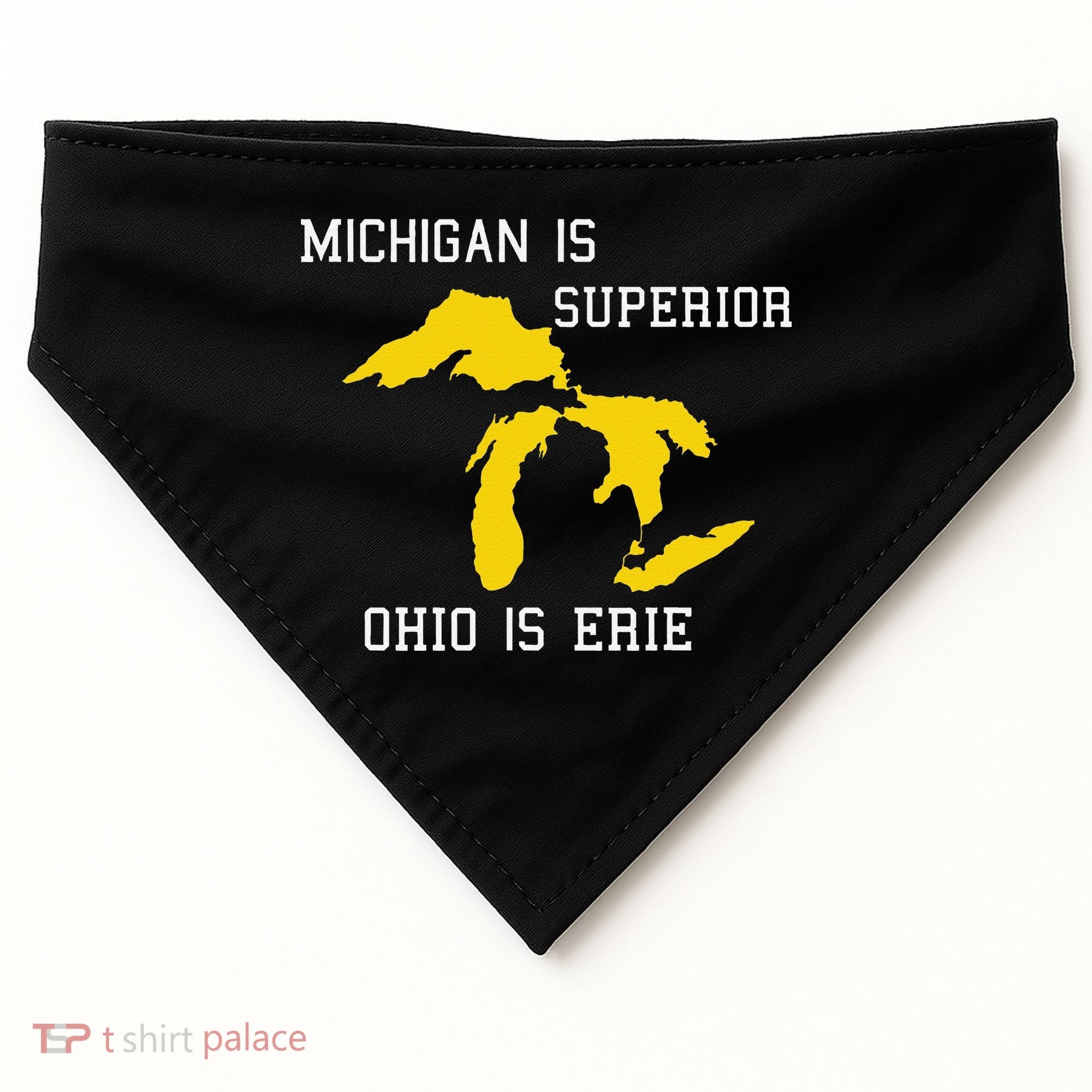 Michigan Is Superior Ohio Is Erie USA-Made Doggie Bandana