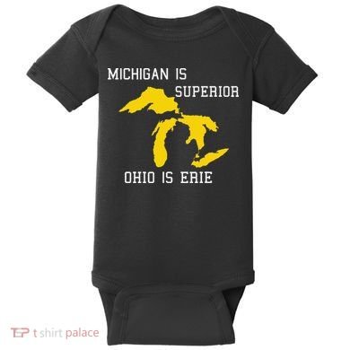 Michigan Is Superior Ohio Is Erie Baby Bodysuit