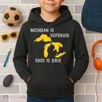 Michigan Is Superior Ohio Is Erie Kids Hoodie thumb 2
