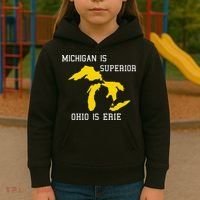Michigan Is Superior Ohio Is Erie Kids Hoodie thumb 3