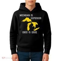 Michigan Is Superior Ohio Is Erie Kids Hoodie thumb 4