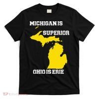 Michigan Is Superior Ohio Is Erie Funny Michigan Map T-Shirt thumb 0