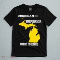 Michigan Is Superior Ohio Is Erie Funny Michigan Map T-Shirt thumb 5