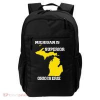 Michigan Is Superior Ohio Is Erie Funny Michigan Map Backpack thumb 0