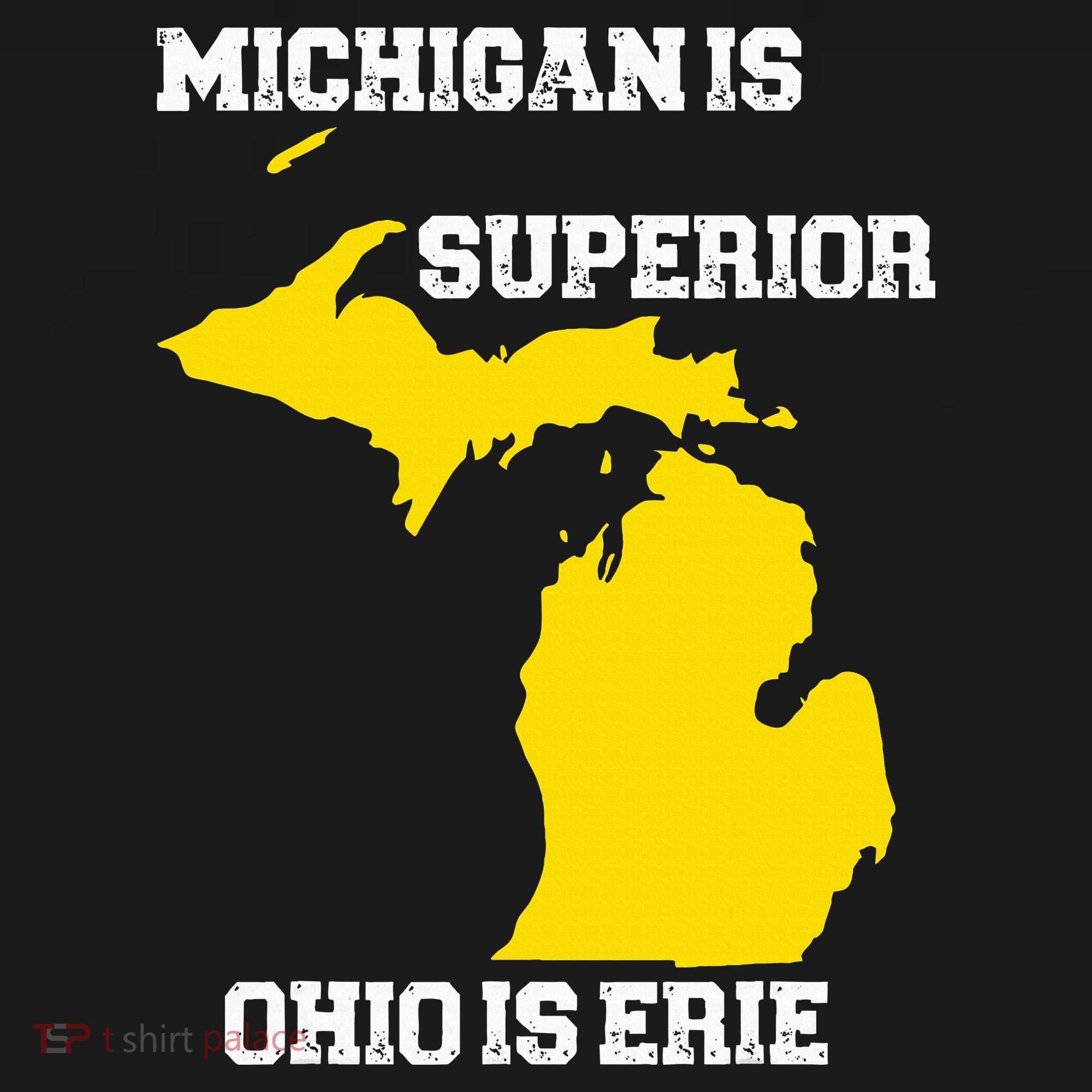 Michigan Is Superior Ohio Is Erie Funny Michigan Map Women's Hoodie