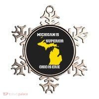 Michigan Is Superior Ohio Is Erie Funny Michigan Map Ornament thumb 0