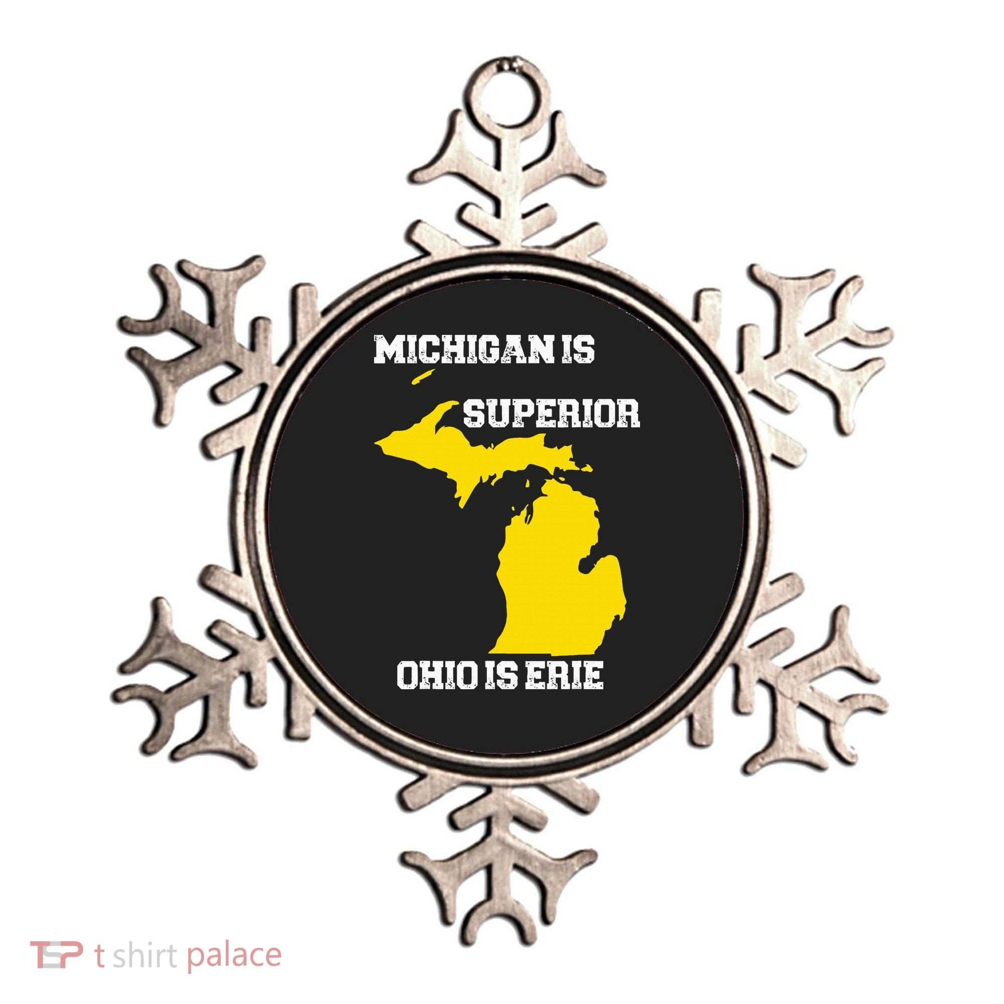 Michigan Is Superior Ohio Is Erie Funny Michigan Map Ornament