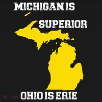 Michigan Is Superior Ohio Is Erie Funny Michigan Map Women's Tank Top thumb 5