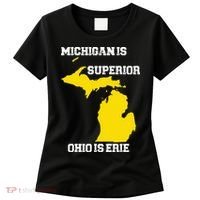 Michigan Is Superior Ohio Is Erie Funny Michigan Map Women's T-Shirt thumb 0