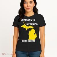 Michigan Is Superior Ohio Is Erie Funny Michigan Map Women's T-Shirt thumb 4