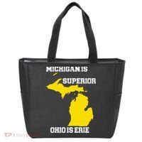 Michigan Is Superior Ohio Is Erie Funny Michigan Map Tote Bag thumb 0