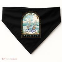 Mackinac Island State Park Michigan Usa Lake Huron Souvenir USA-Made Doggie Bandana thumb 0