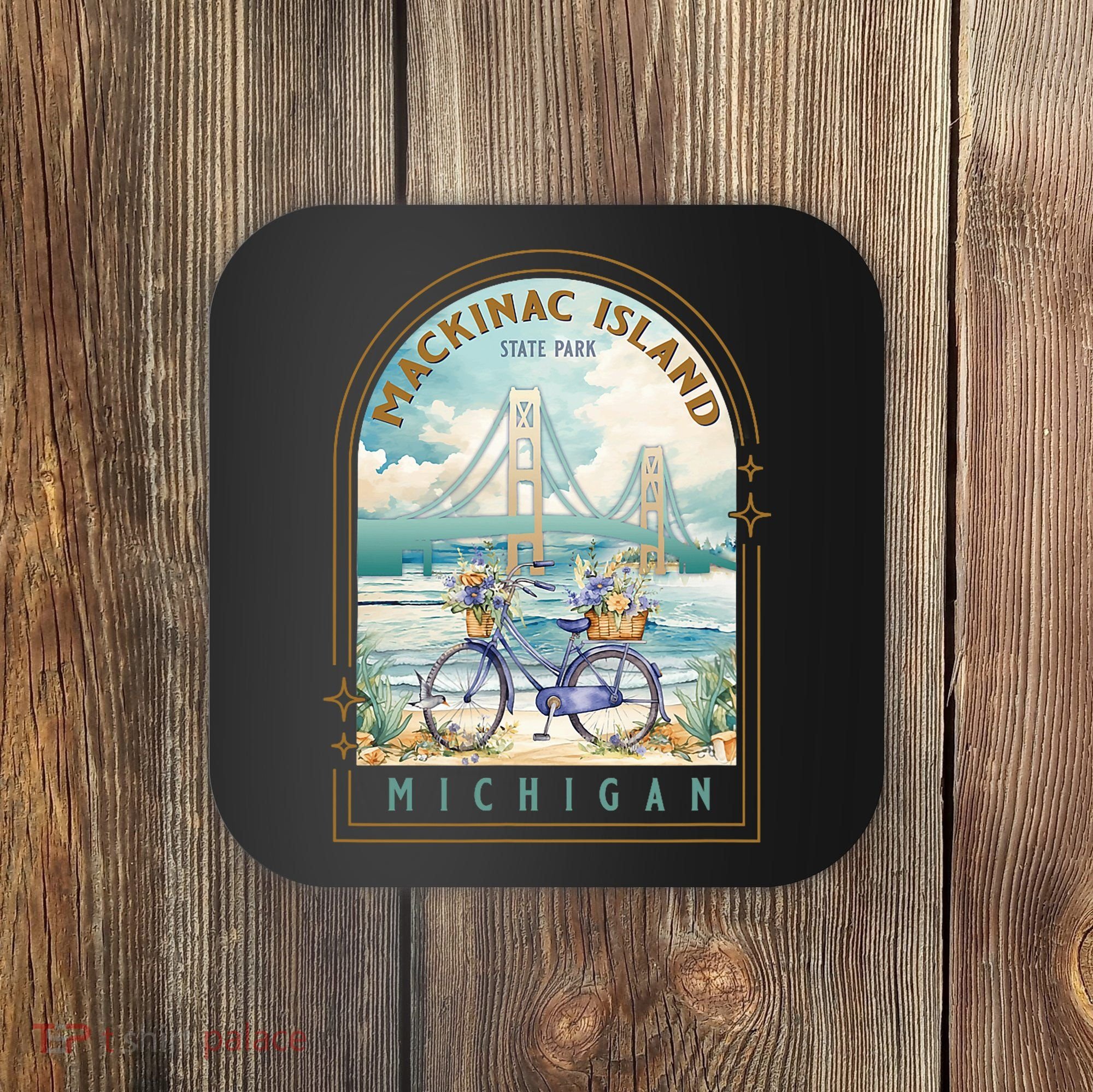 Mackinac Island State Park Michigan Usa Lake Huron Souvenir Coaster