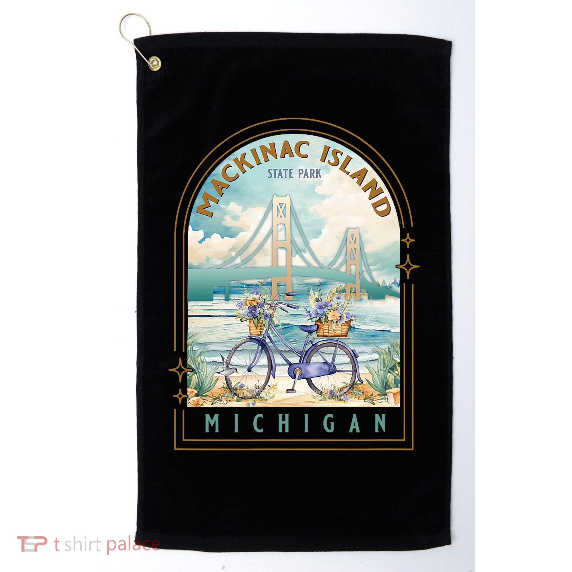 Mackinac Island State Park Michigan Usa Lake Huron Souvenir Golf Towel