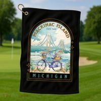 Mackinac Island State Park Michigan Usa Lake Huron Souvenir Golf Towel thumb 1
