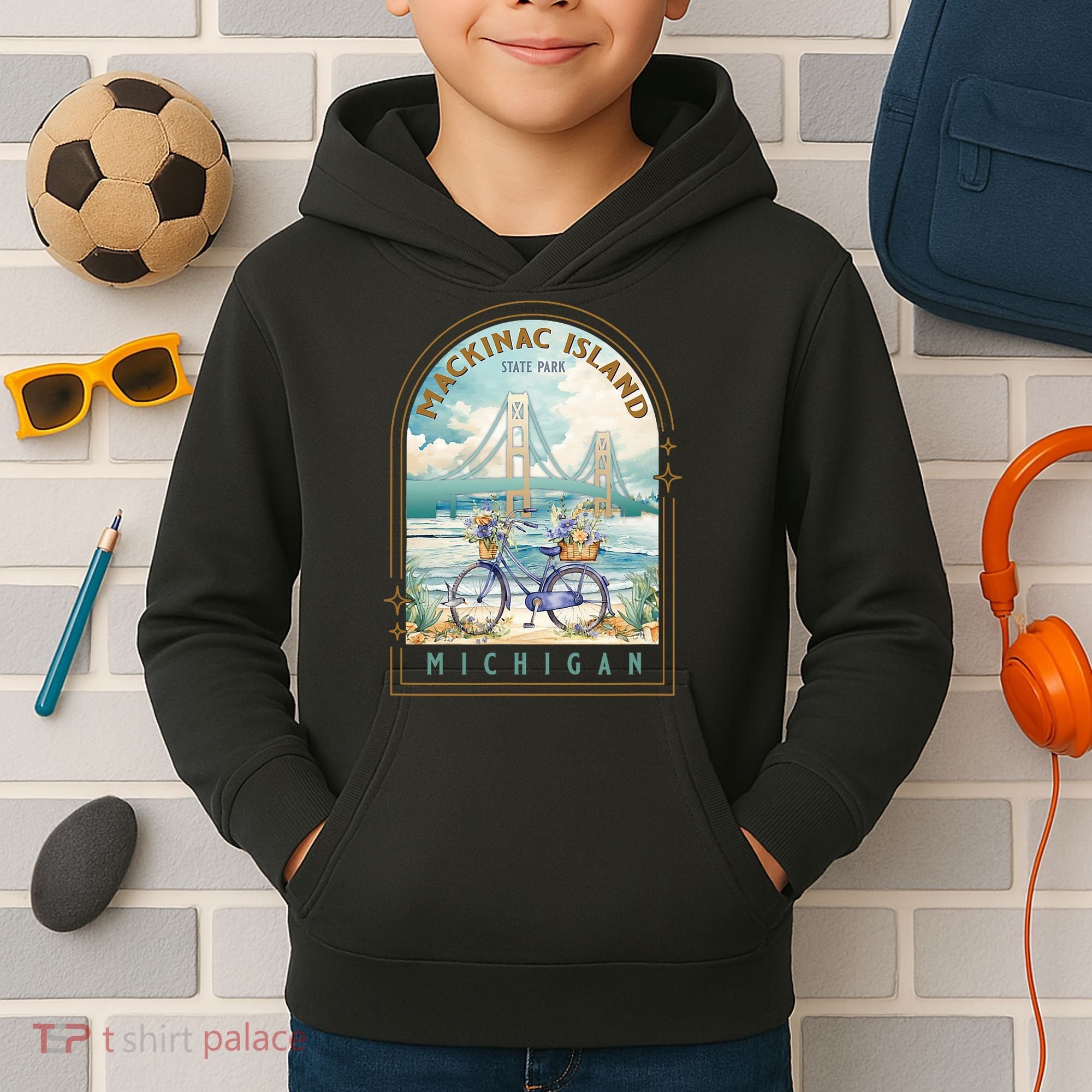 Mackinac Island State Park Michigan Usa Lake Huron Souvenir Kids Hoodie