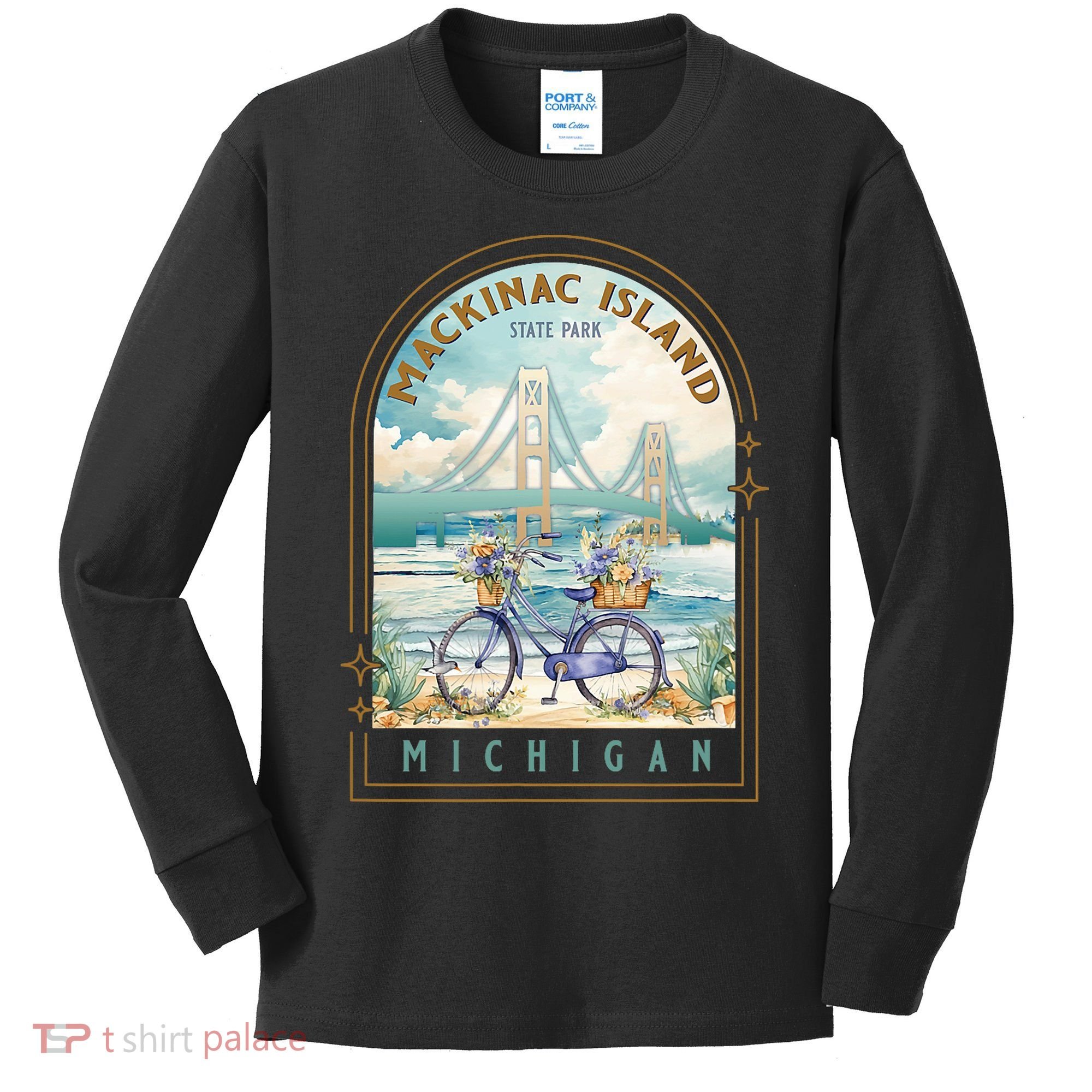 Mackinac Island State Park Michigan Usa Lake Huron Souvenir Kids Long Sleeve Shirt