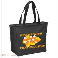 Miss Me With That Bullshit Candy Corn Tote Bag thumb 2