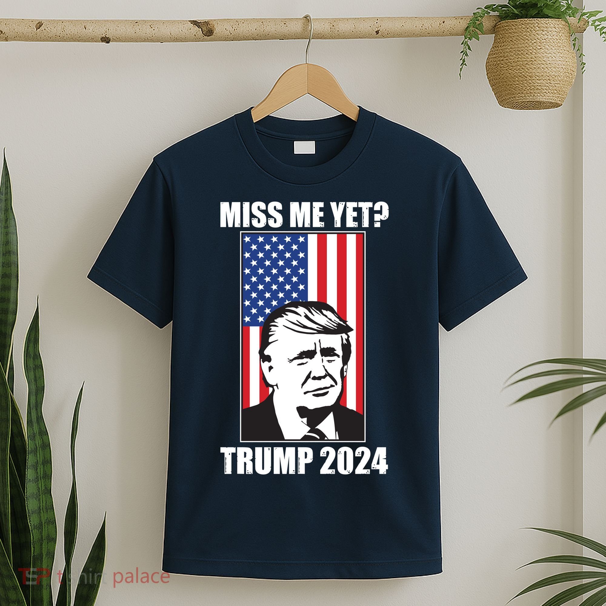 Miss Me Yet? Trump 2024 USA American Flag T-Shirt