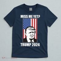 Miss Me Yet? Trump 2024 USA American Flag T-Shirt thumb 5