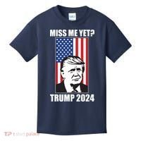 Miss Me Yet? Trump 2024 USA American Flag Kids T-Shirt thumb 0