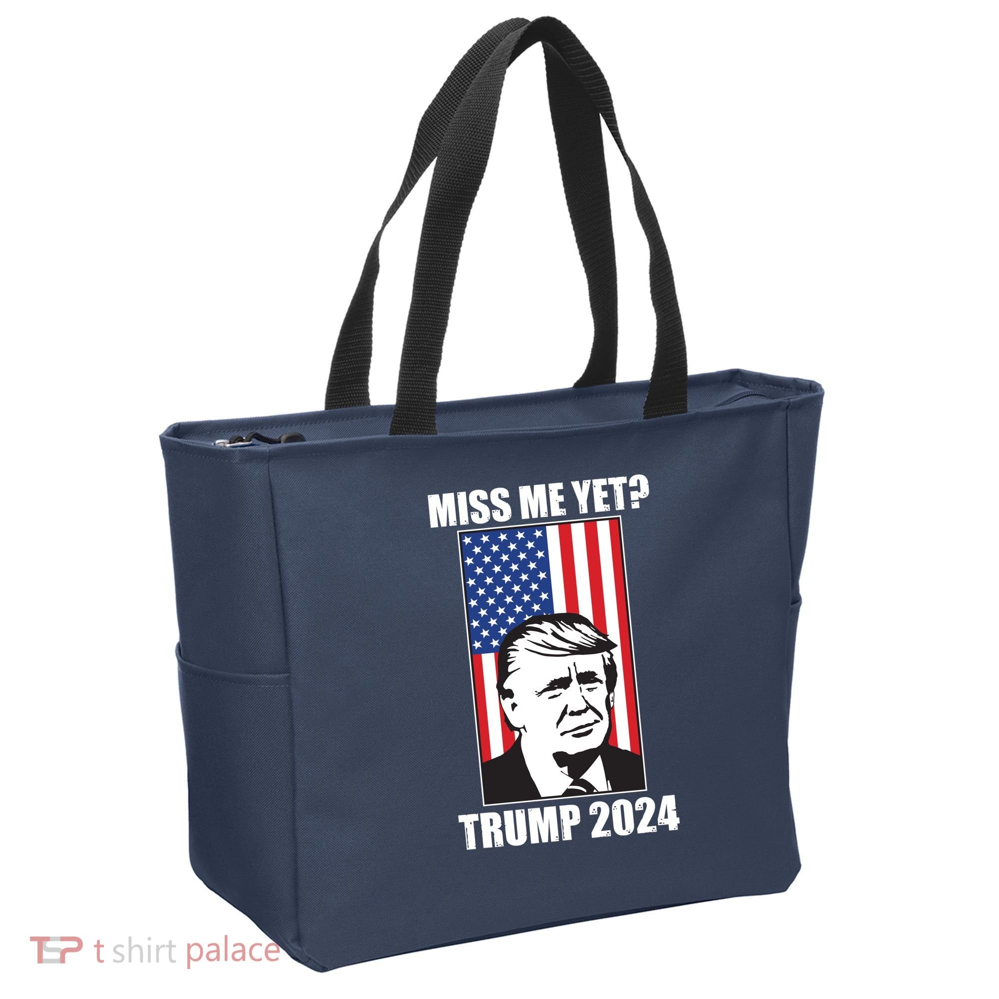 Miss Me Yet? Trump 2024 USA American Flag Tote Bag