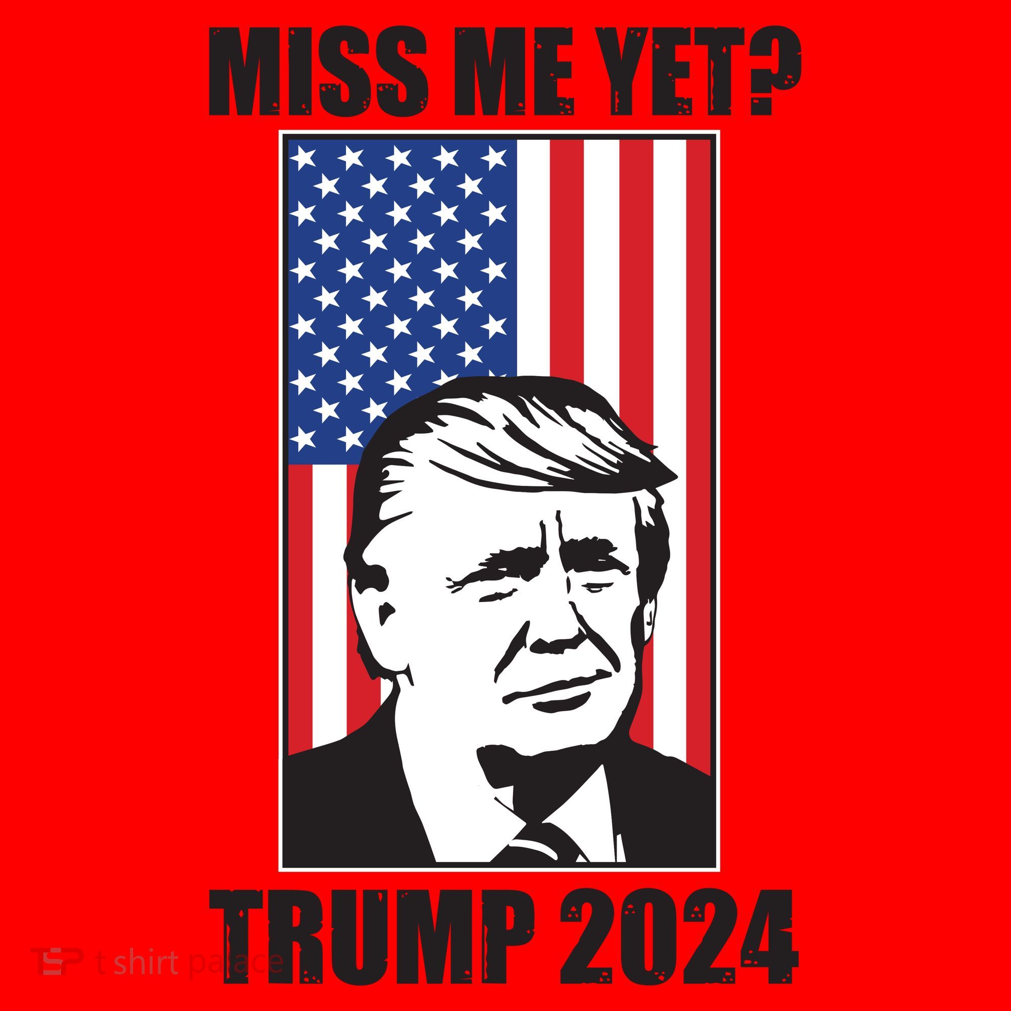 Miss Me Yet? Trump 2024 USA American Flag Santa Hat