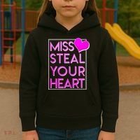 Miss Steal Your Heart Valentines Day Kids Hoodie thumb 3