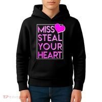 Miss Steal Your Heart Valentines Day Kids Hoodie thumb 4