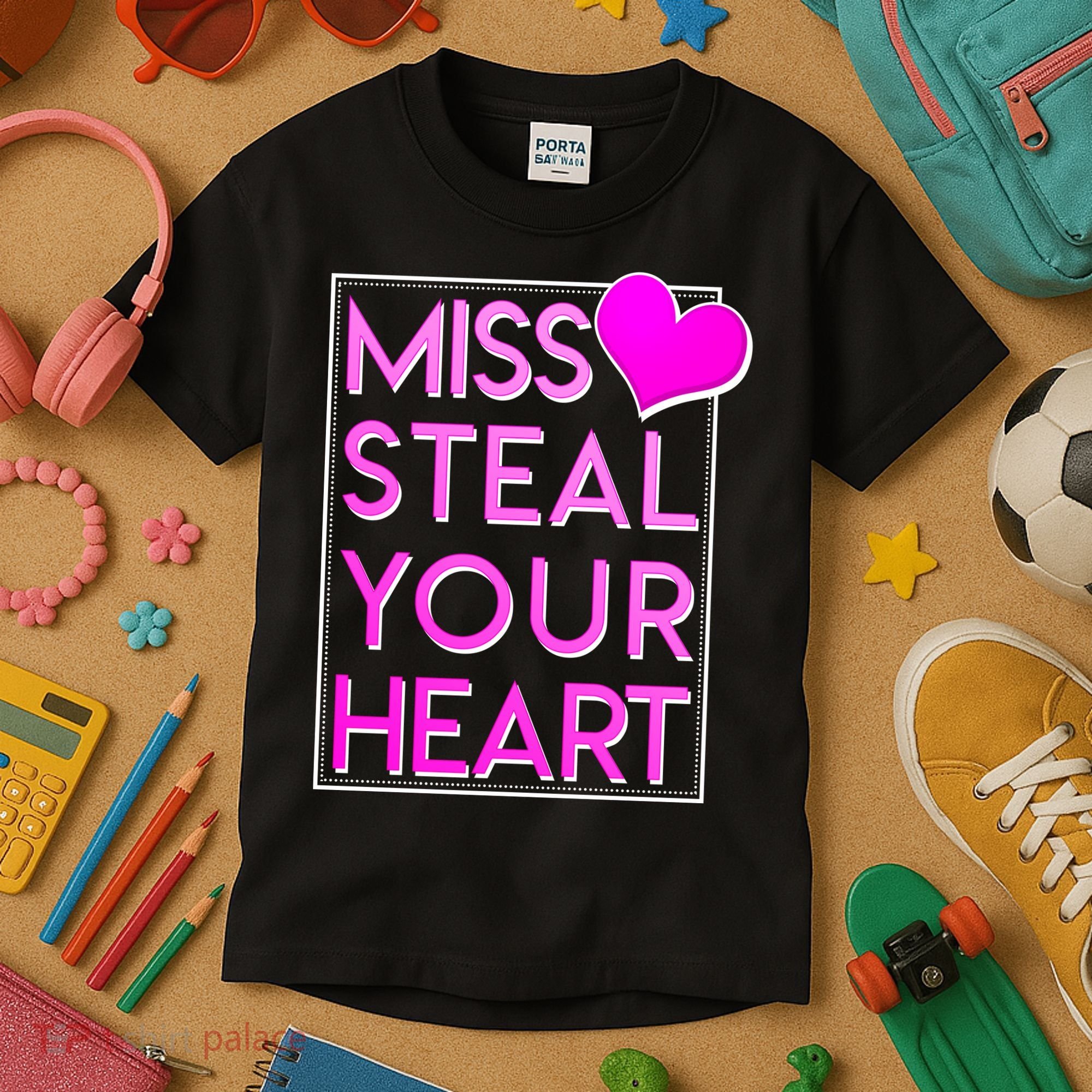 Miss Steal Your Heart Valentines Day Kids T-Shirt
