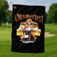 Miss Wiesn Oktoberfest Golf Towel thumb 1