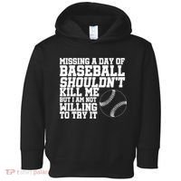 Missing A Day Of Baseball  Toddler Hoodie thumb 0
