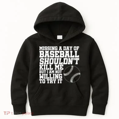 Missing A Day Of Baseball Kids Hoodie