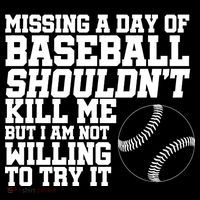 Missing A Day Of Baseball  Kids Long Sleeve Shirt thumb 2