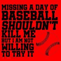 Missing A Day Of Baseball  Santa Hat thumb 1
