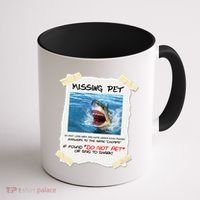 Missing Pet Funny Great White Shark  Coffee Mug thumb 1
