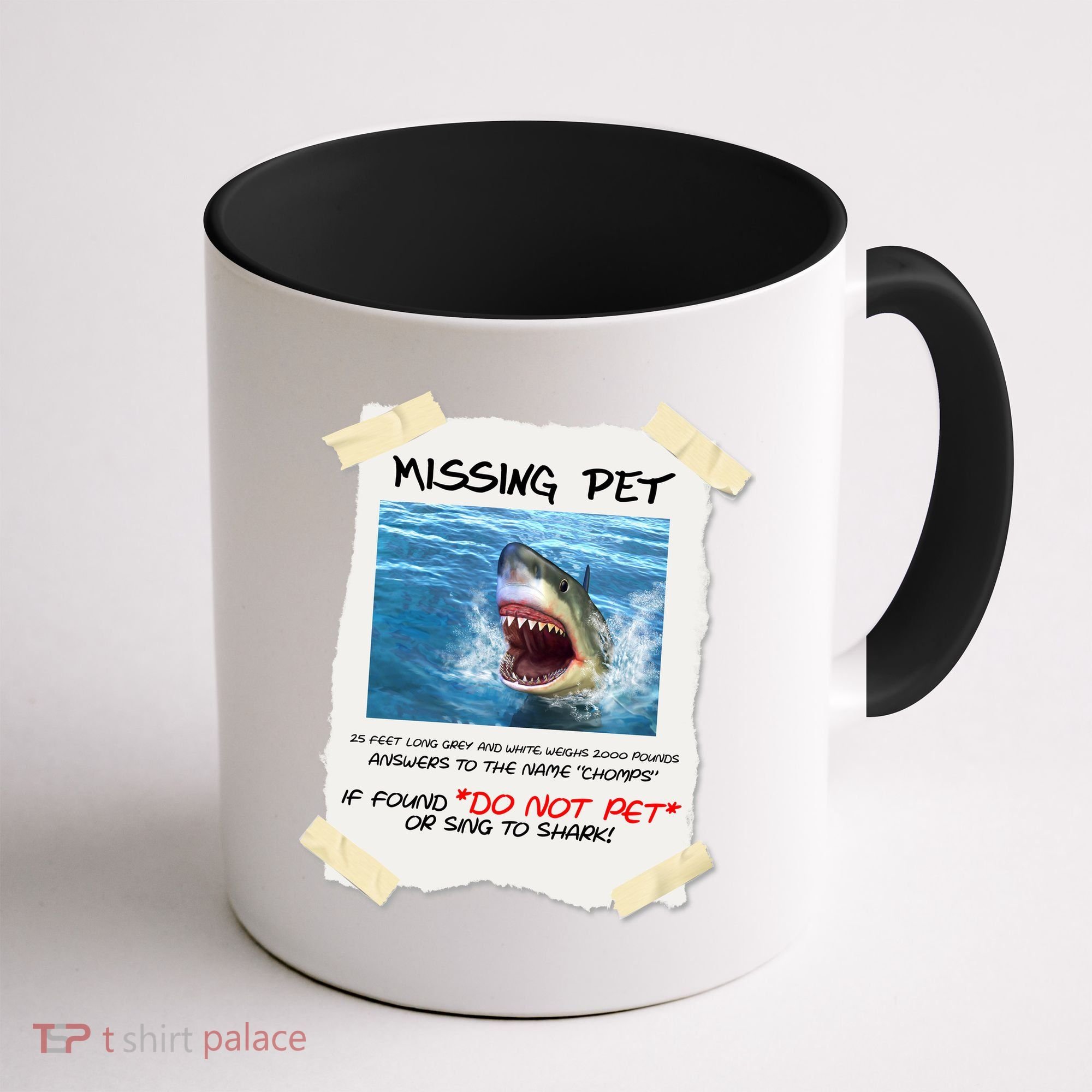 Missing Pet Funny Great White Shark  Coffee Mug
