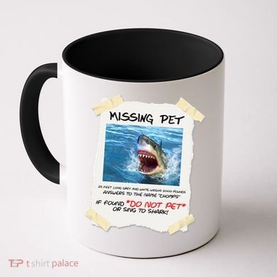 Missing Pet Funny Great White Shark  Coffee Mug
