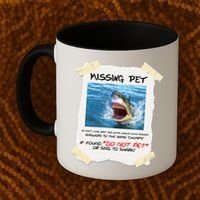Missing Pet Funny Great White Shark  Coffee Mug thumb 2