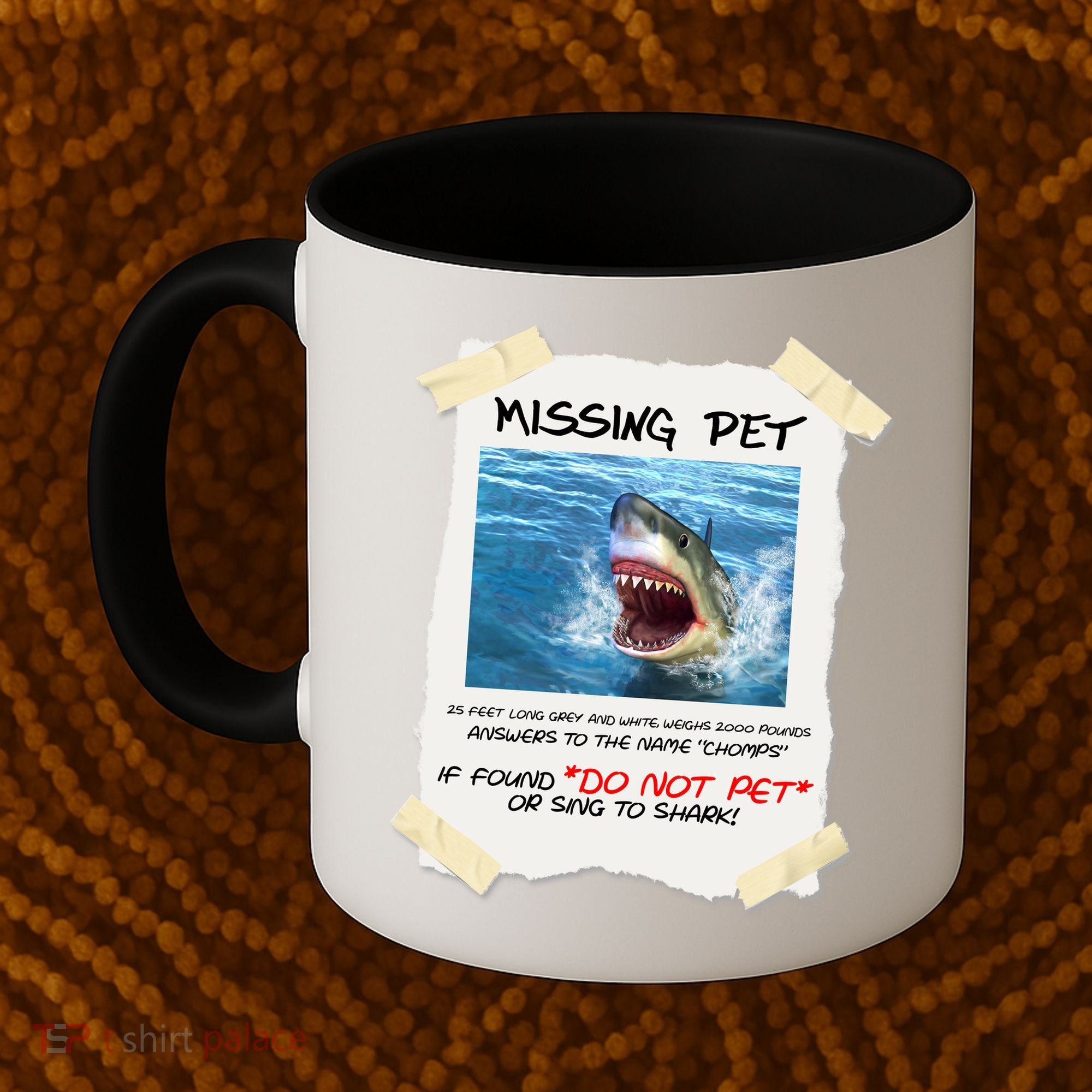 Missing Pet Funny Great White Shark  Coffee Mug