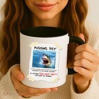 Missing Pet Funny Great White Shark  Coffee Mug thumb 3